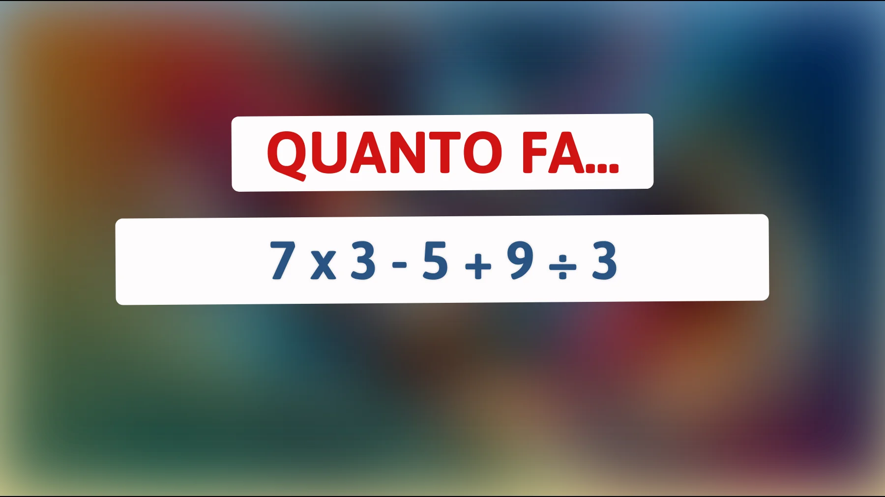 "Scopri se sei un genio matematico! Risolvi questo enigma che sfida la tua intelligenza!""