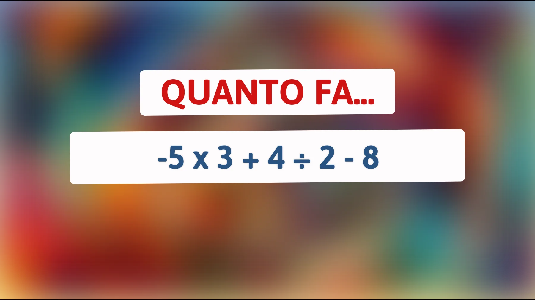 Se risolvi questo indovinello matematico, hai un QI superiore alla media! Puoi farcela?"