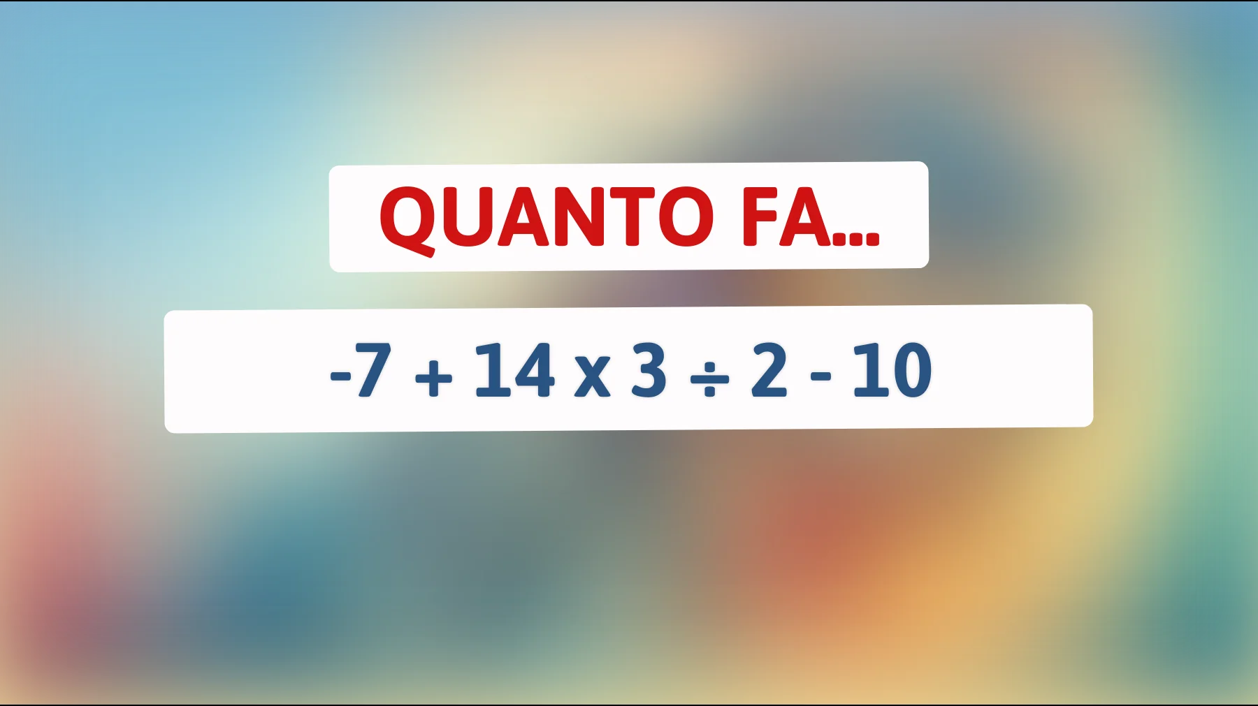 Solo le menti super intelligenti riescono a risolvere questo enigma matematico: Troverai la risposta corretta? Sfida te stesso!"