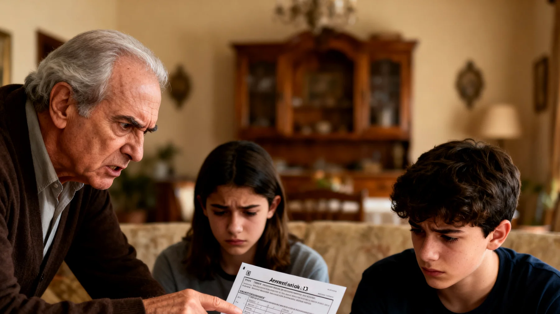 Il nonno esercita pressioni eccessive sui nipoti adolescenti riguardo ai risultati scolastici, alle performance sportive e alle aspettative future, creando tensione nel rapporto e stress nei ragazzi"