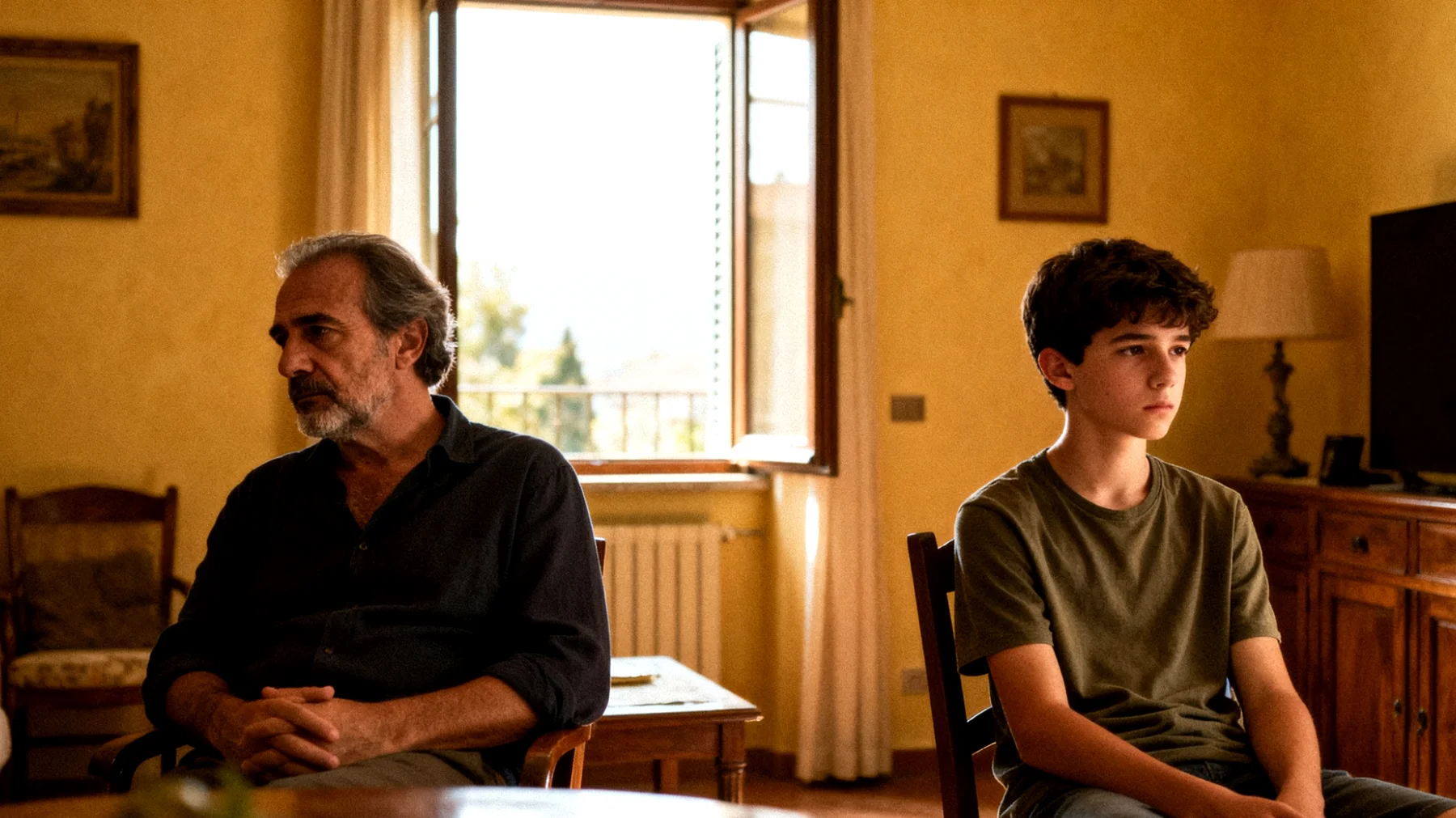 Un papà si accorge di avere difficoltà a instaurare un dialogo affettivo autentico con il figlio adolescente, limitandosi a conversazioni superficiali su scuola e doveri quotidiani, senza riuscire a creare momenti di vera condivisione emotiva e intimità relazionale"