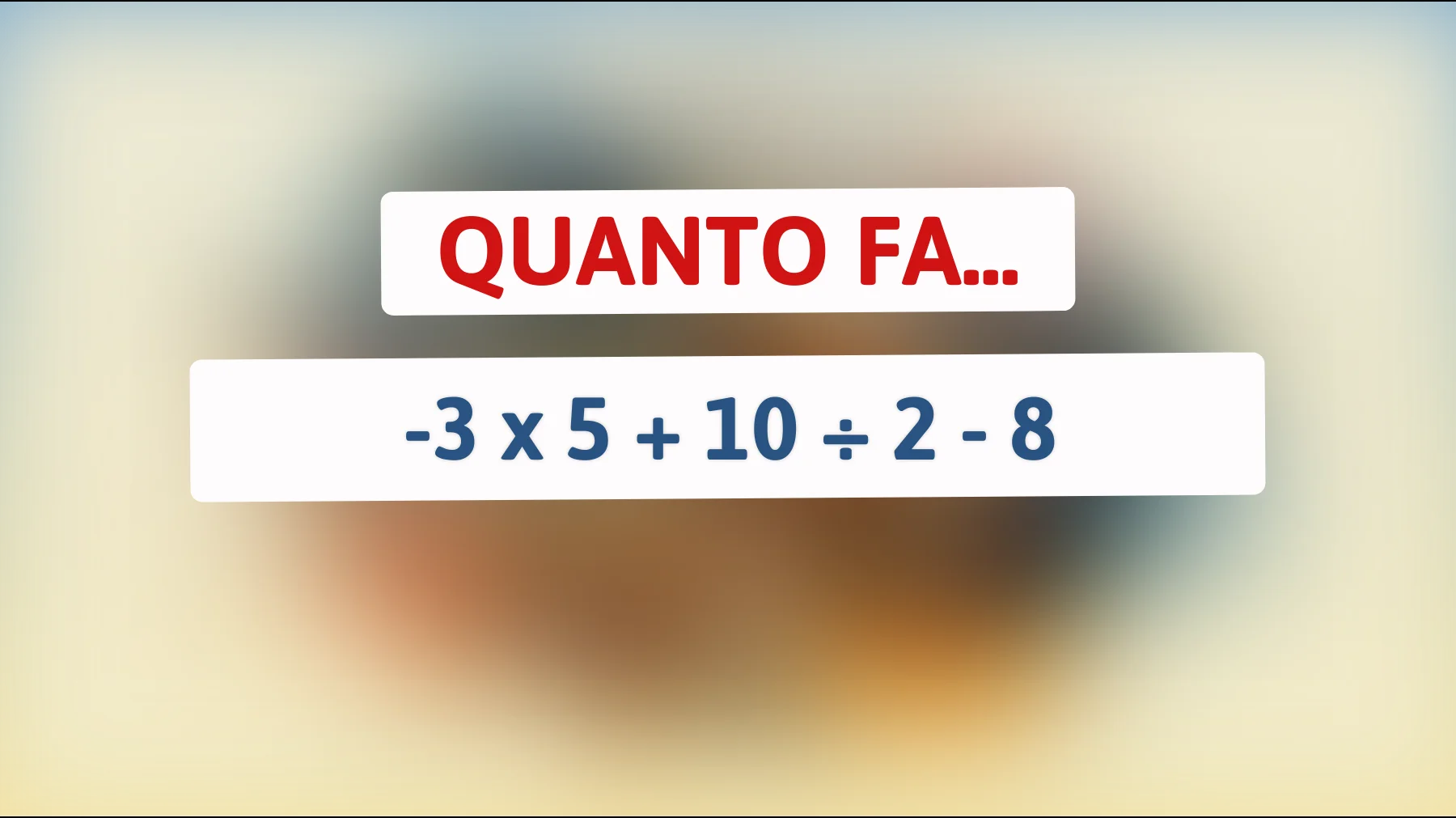 "Sei abbastanza intelligente da risolvere questo enigma matematico?""