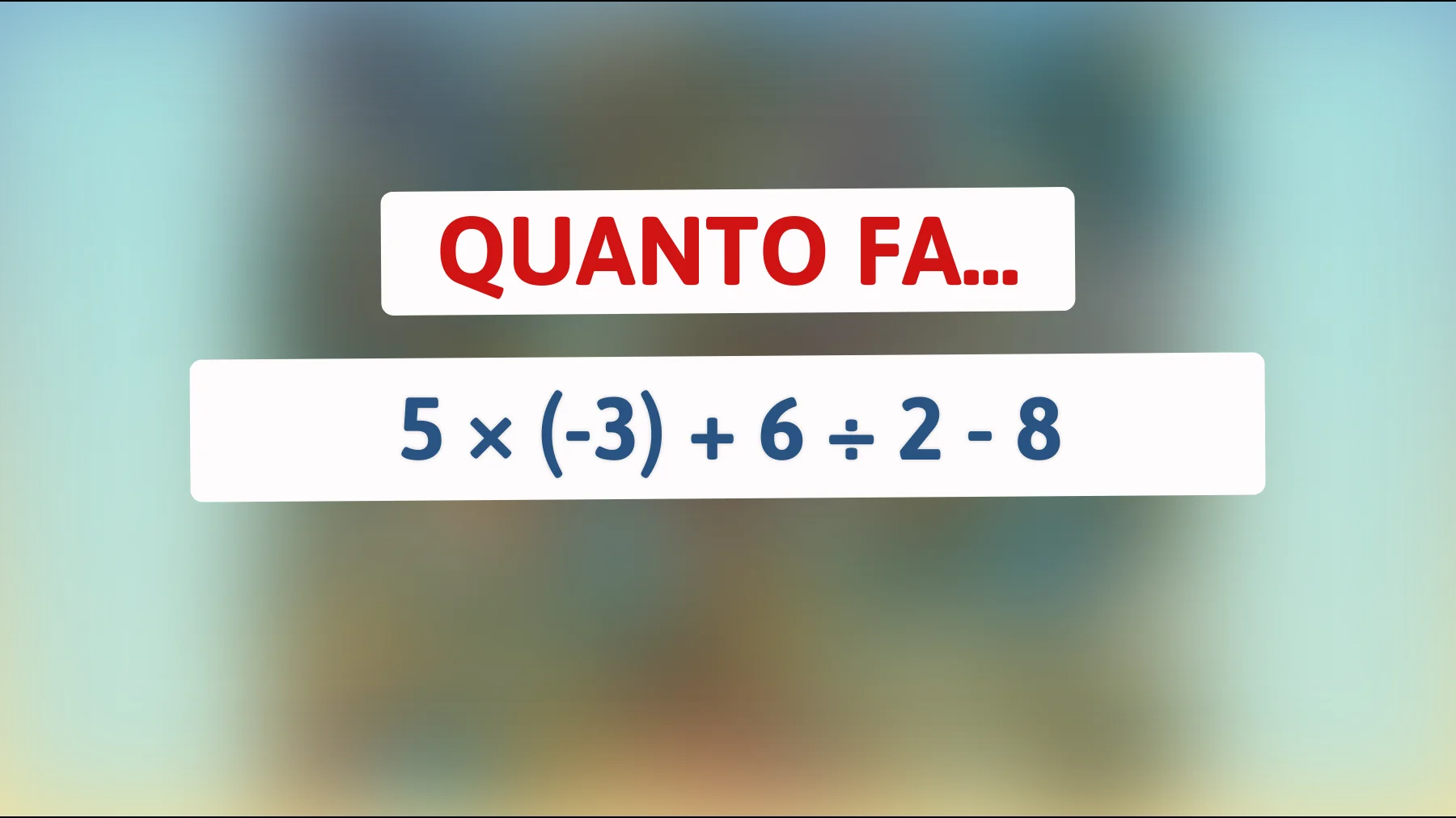 Solo il 2% delle persone riesce a risolvere questo enigma matematico in meno di 5 secondi! Sei abbastanza geniale per farcela?"