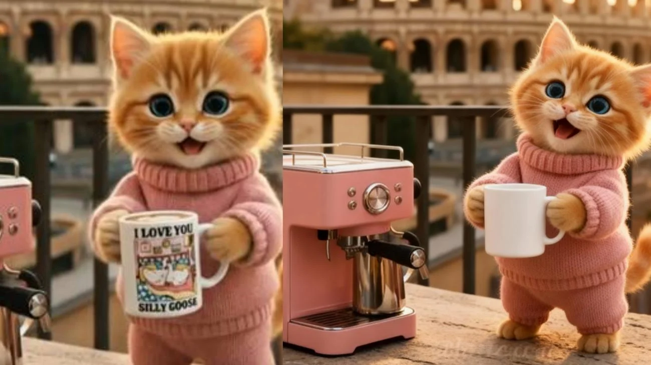 good morning from rome#cute #lattecat #goodmorningvideo #WarmHealing"