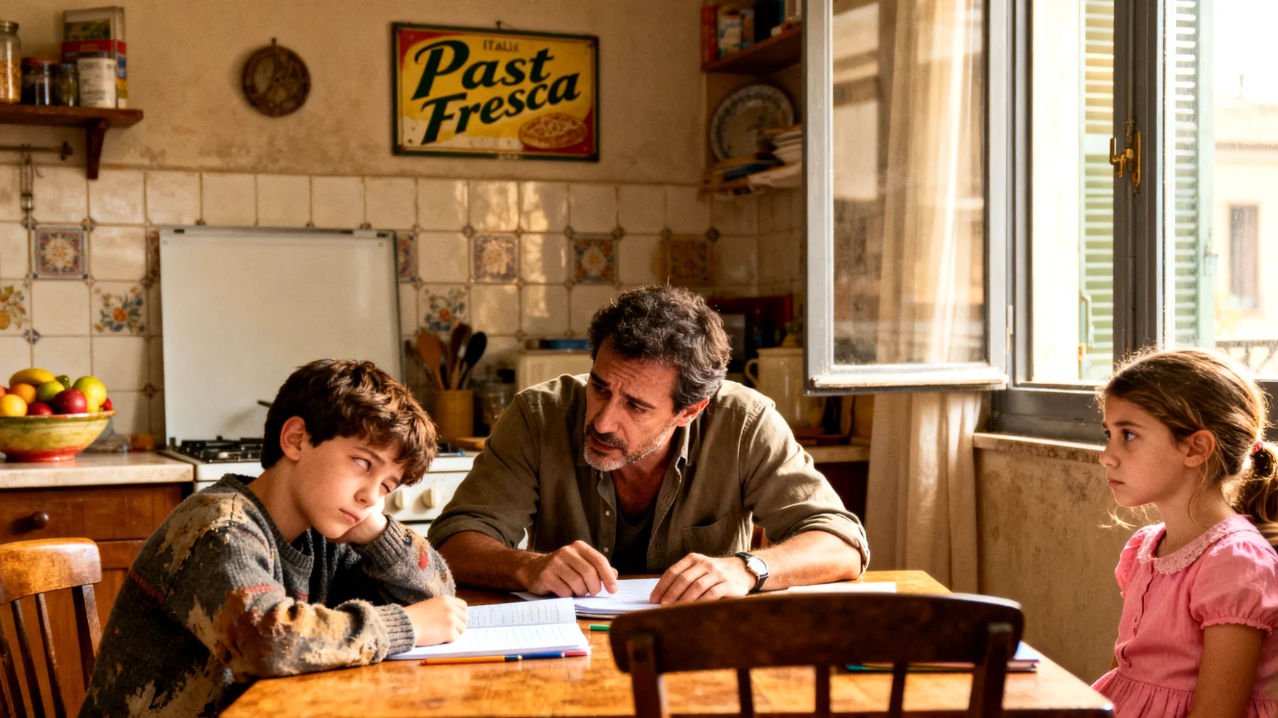 Un papà fatica a motivare i suoi bambini nello studio e nelle attività scolastiche, trovandosi spesso di fronte a resistenze, distrazioni e scarso interesse verso i compiti e l'apprendimento"